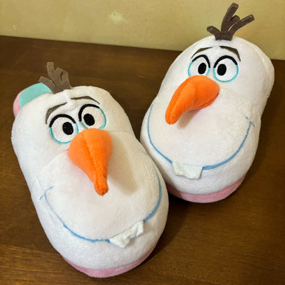 Disney Frozen Olaf Plush Character Slippers Women's Size 7-8 Gredico Footwear